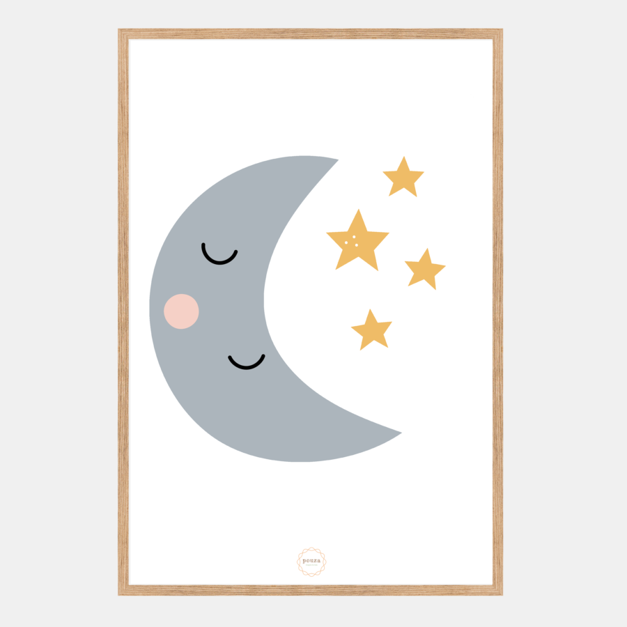 Poster-Moon Crop Square